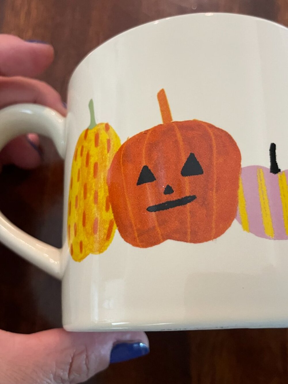 Danica Jubilee Cat Pumpkin Fall Ceramic Coffee/Tea Mug Pink inside! - Picture 6 of 6